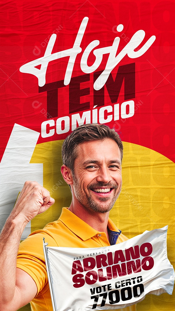 Story Política Hoje tem Comício Social Media PSD Editável
