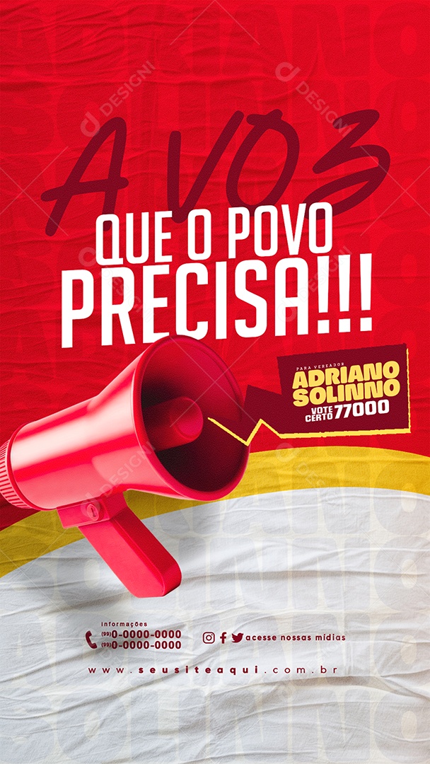 Story Política a Voz que o Povo Precisa Social Media PSD Editável