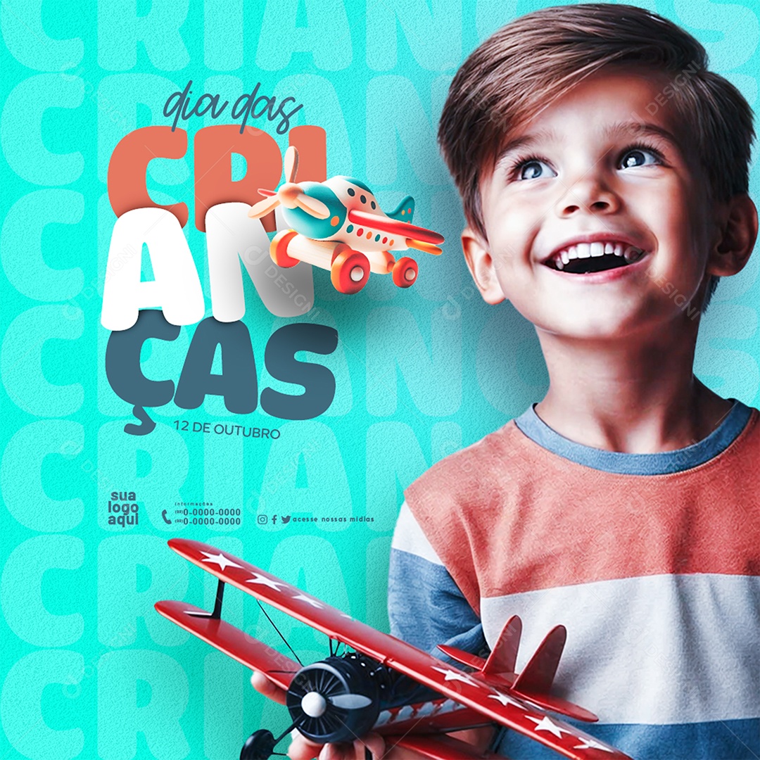 Dia das Crianças 12 de Outubro Social Media PSD Editável