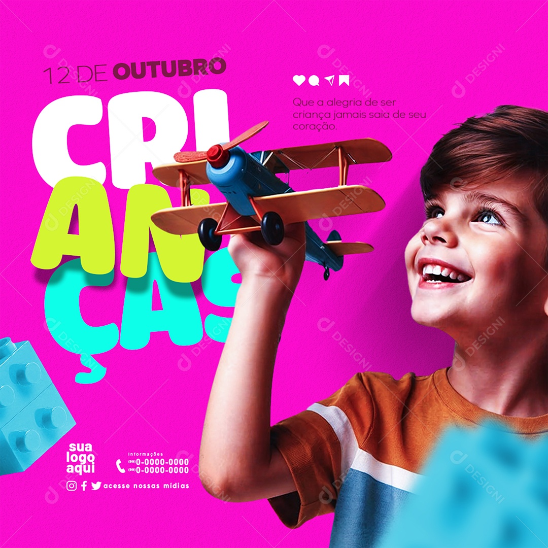 Dia das Crianças 12 de Outubro Social Media PSD Editável