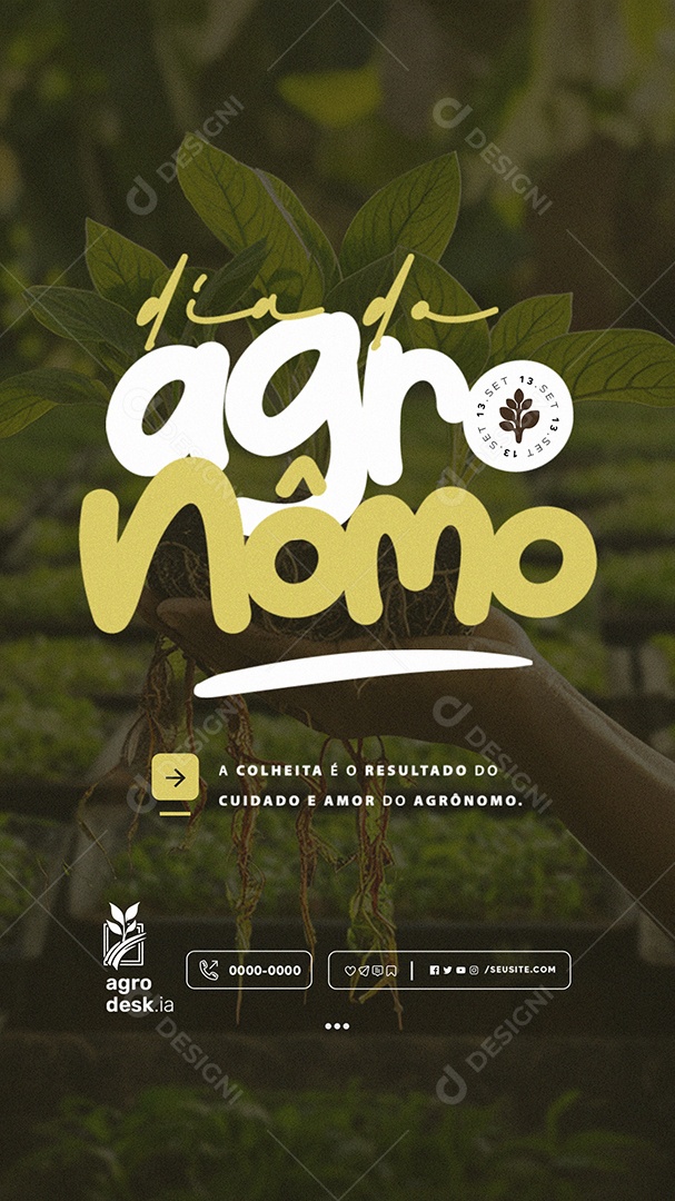 Story Dia do Agrônomo 13 de Setembro Social Media PSD Editável