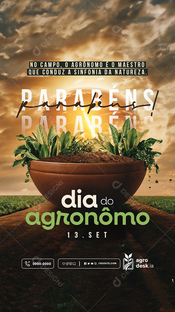 Story Dia do Agrônomo 13 de Setembro Social Media PSD Editável
