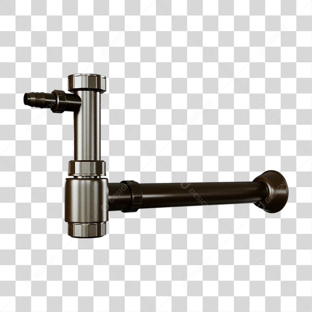 Sifão de Metal Pia PNG Transparente