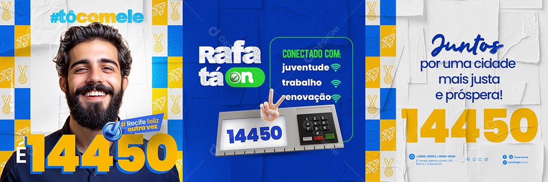 Carrossel Política Juntos por uma Cidade mais Justa e Próspera Social Media PSD Editável