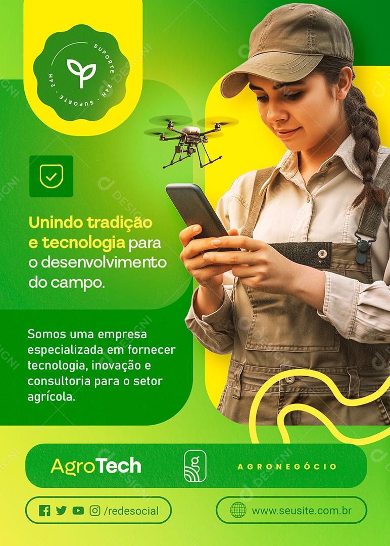 Flyer Agronegócios Agro Tech Social Media PSD Editável