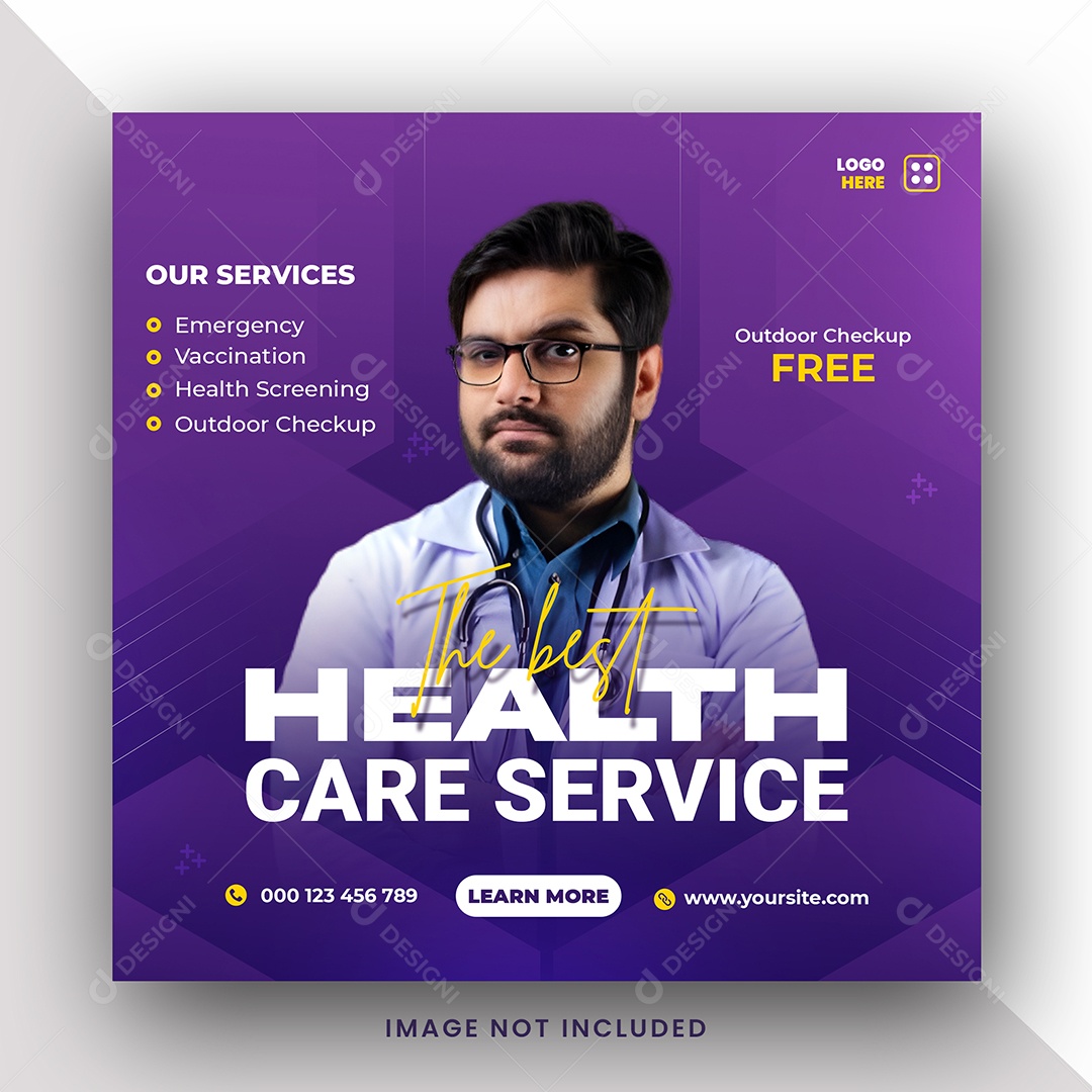 Clínica Serviço de saúde PSD Editável