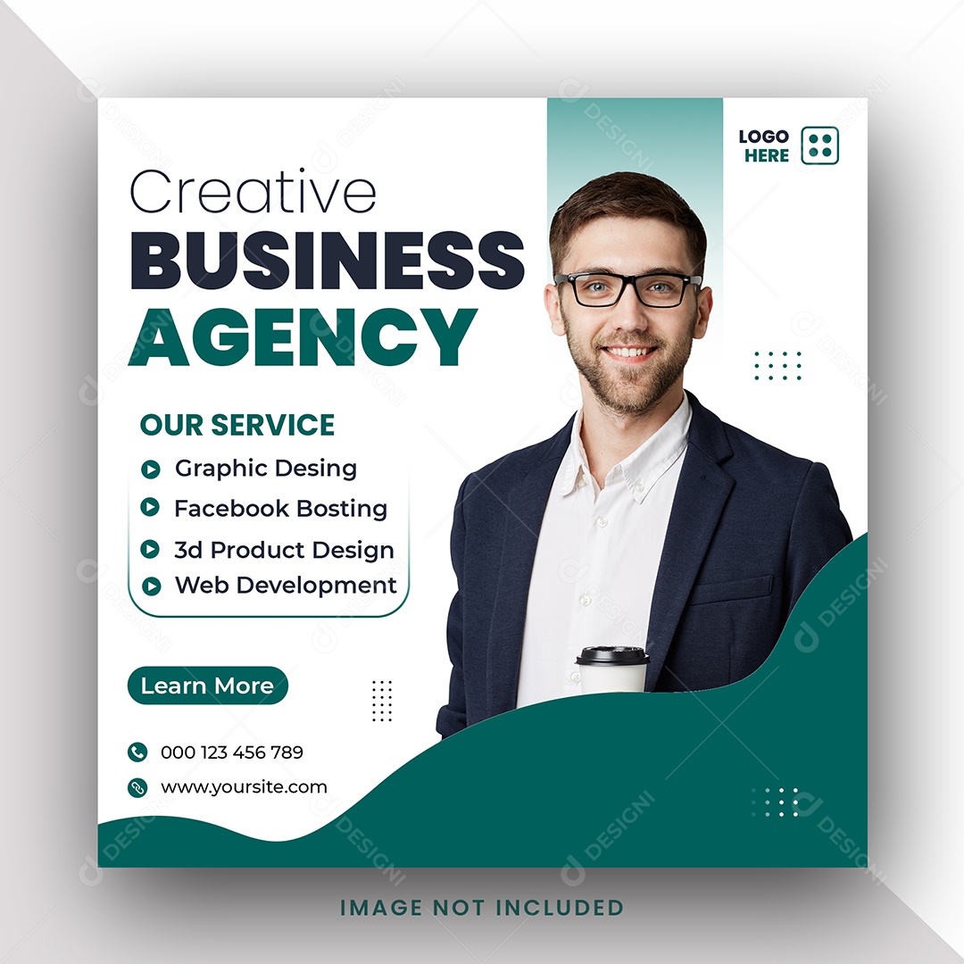 Conferência Marketing Social Media PSD Editável