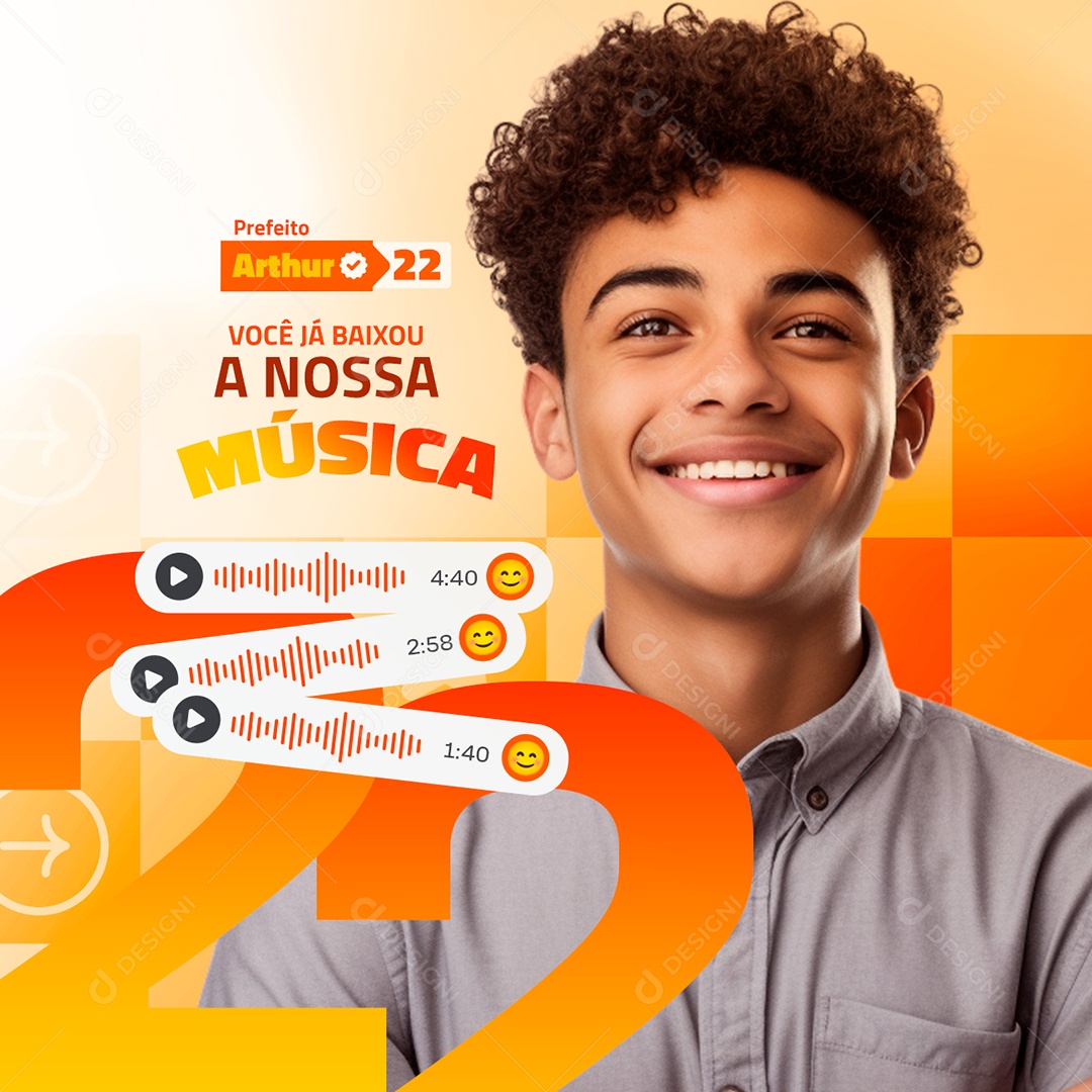 Política Prefeito Arthur Social Media PSD Editável