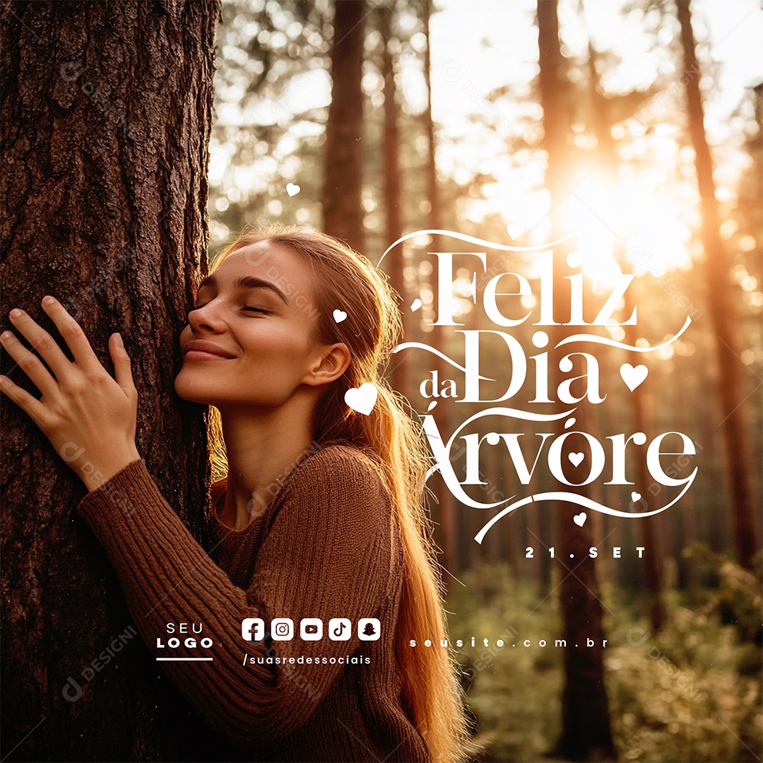 Feliz Dia da Árvore 21 de Setembro Social Media PSD Editável