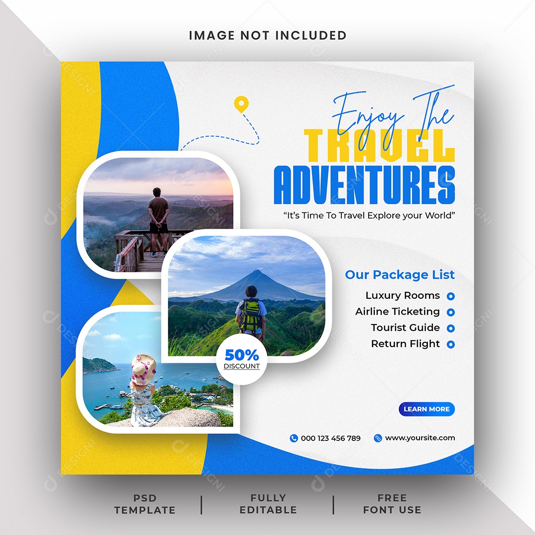 Agência de Viagem Social Media PSD Editável