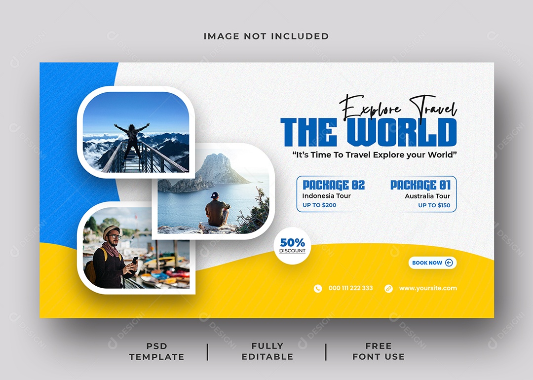 Banner Agência de Viagem Social Media PSD Editável