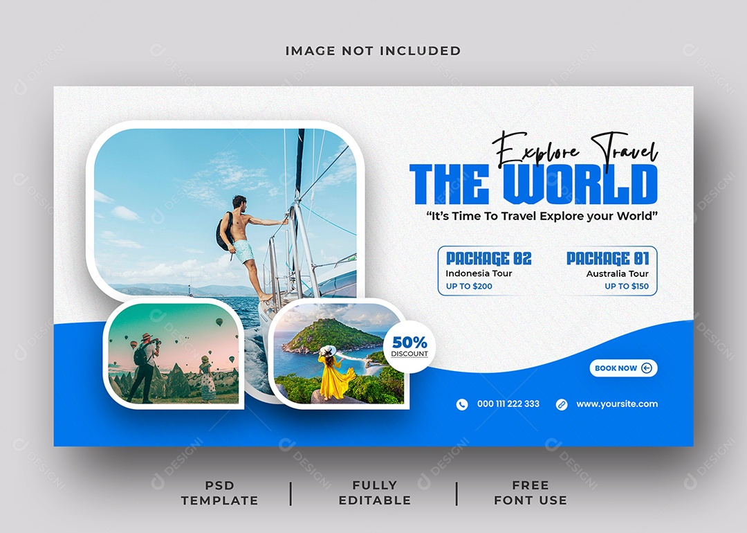 Banner Agência de Viagem Social Media PSD Editável