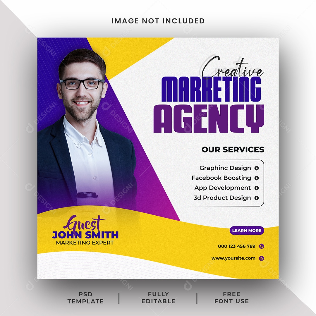 Agência de Marketing Social Media PSD Editável