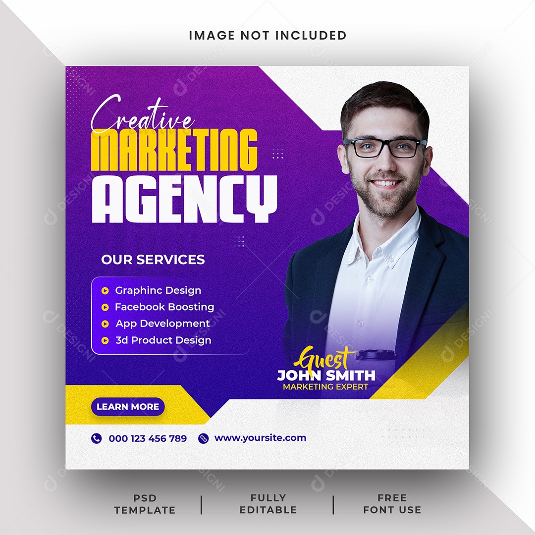 Agência de Marketing Social Media PSD Editável