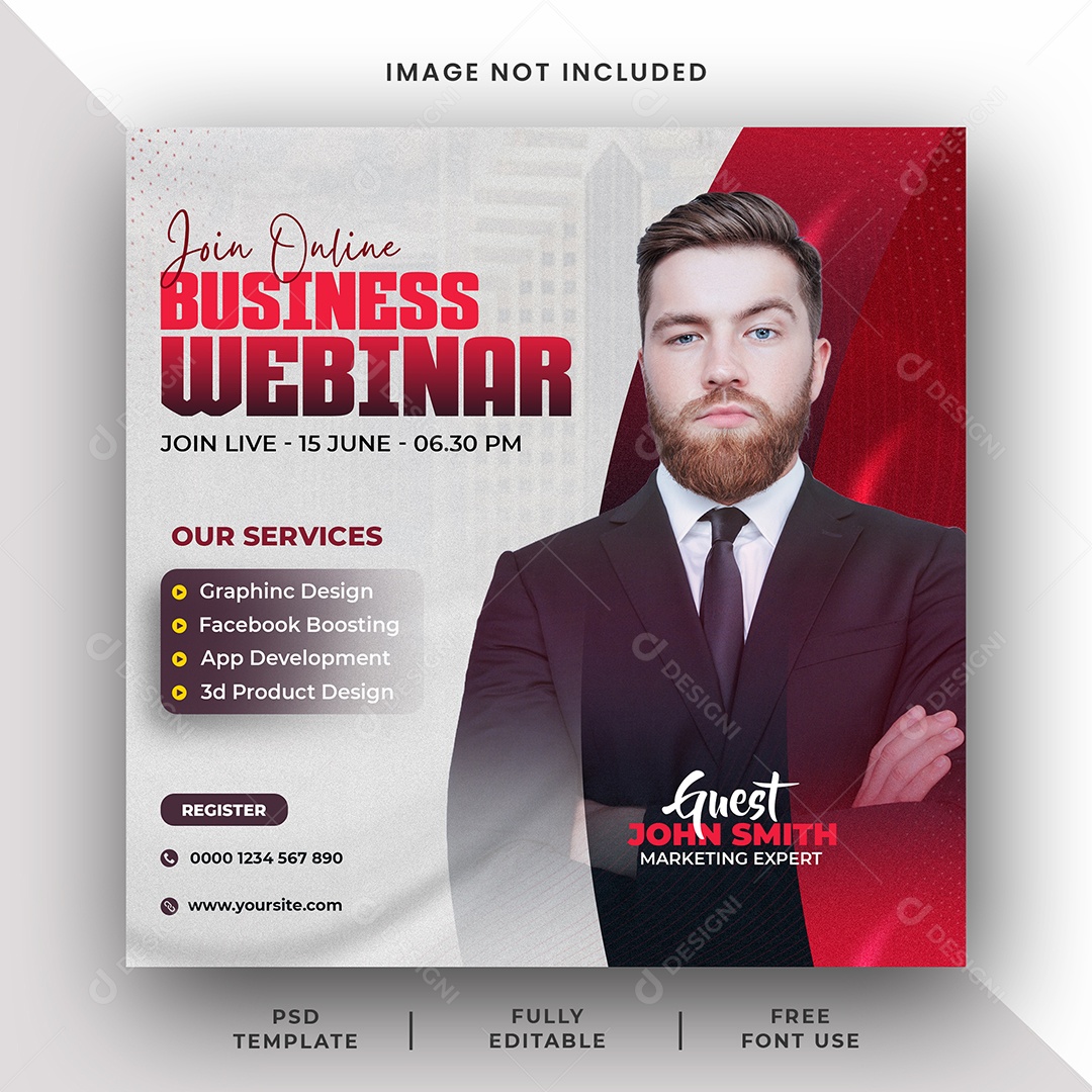 Agência de Negócios Webinar Social Media PSD Editável