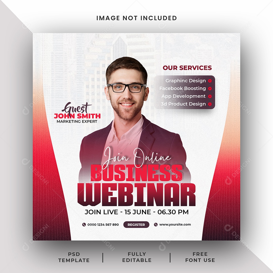 Agência de Negócios Webinar Social Media PSD Editável