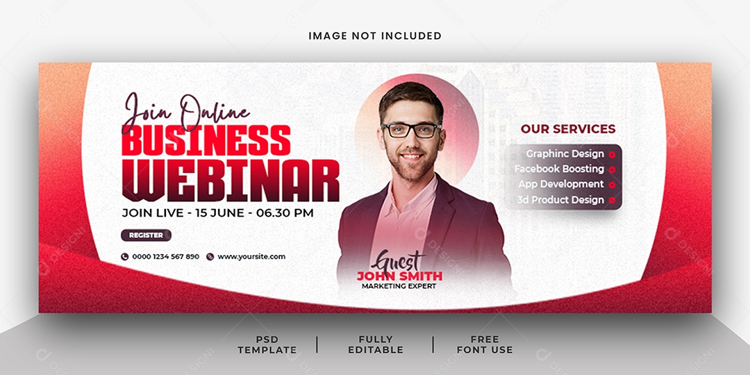 Banner Marketing Webinar Social Media PSD Editável