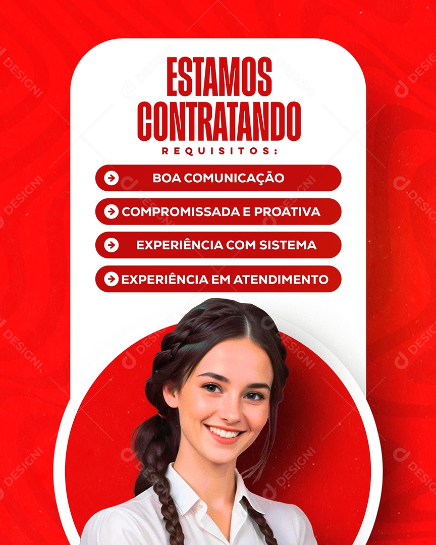 Estamos Contratando Social Media PSD Editável