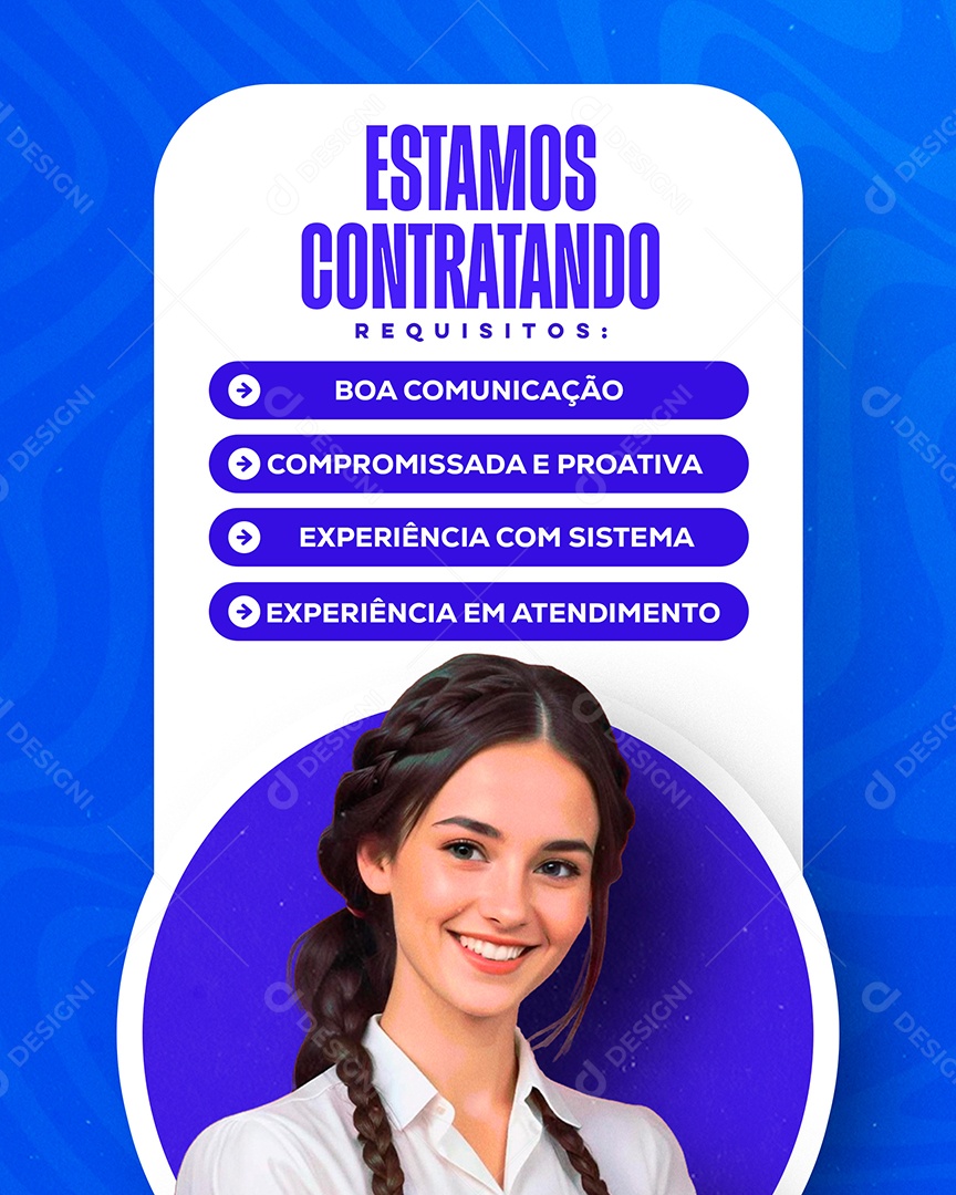 Estamos Contratando Requisitos Social Media PSD Editável