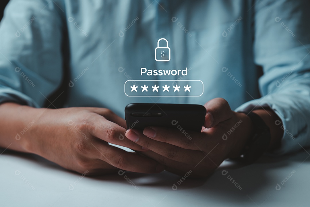 Empresário sobre um escritório