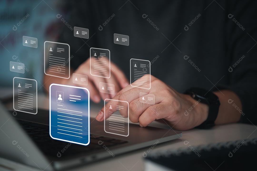 Empresário sobre um escritório