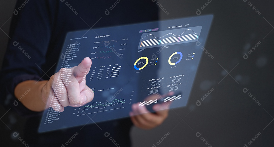 Empresário sobre um escritório