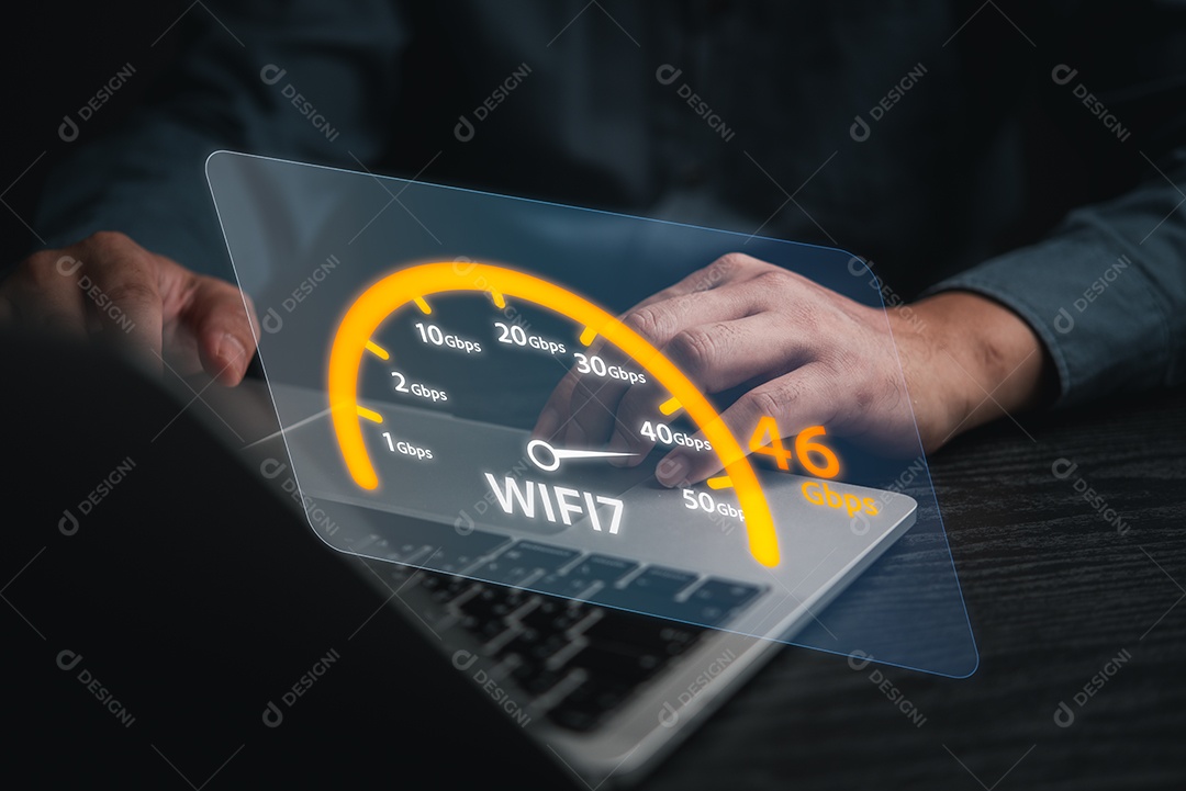 Empresário sobre um escritório