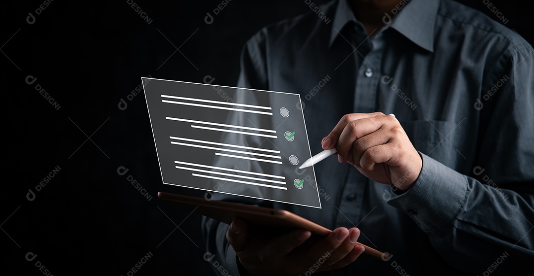 Empresário sobre um escritório