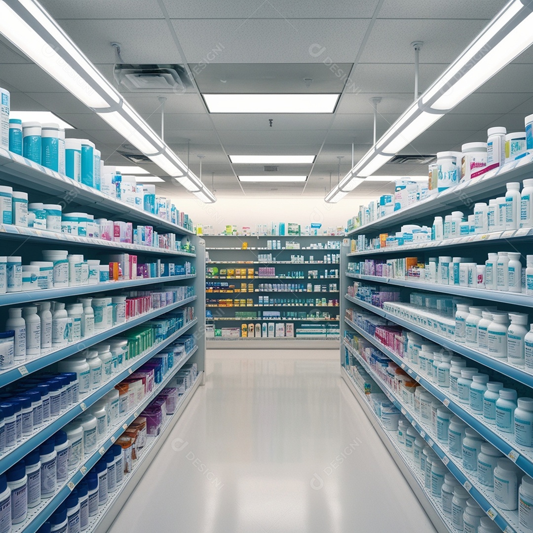 Pharmacy runner with many products