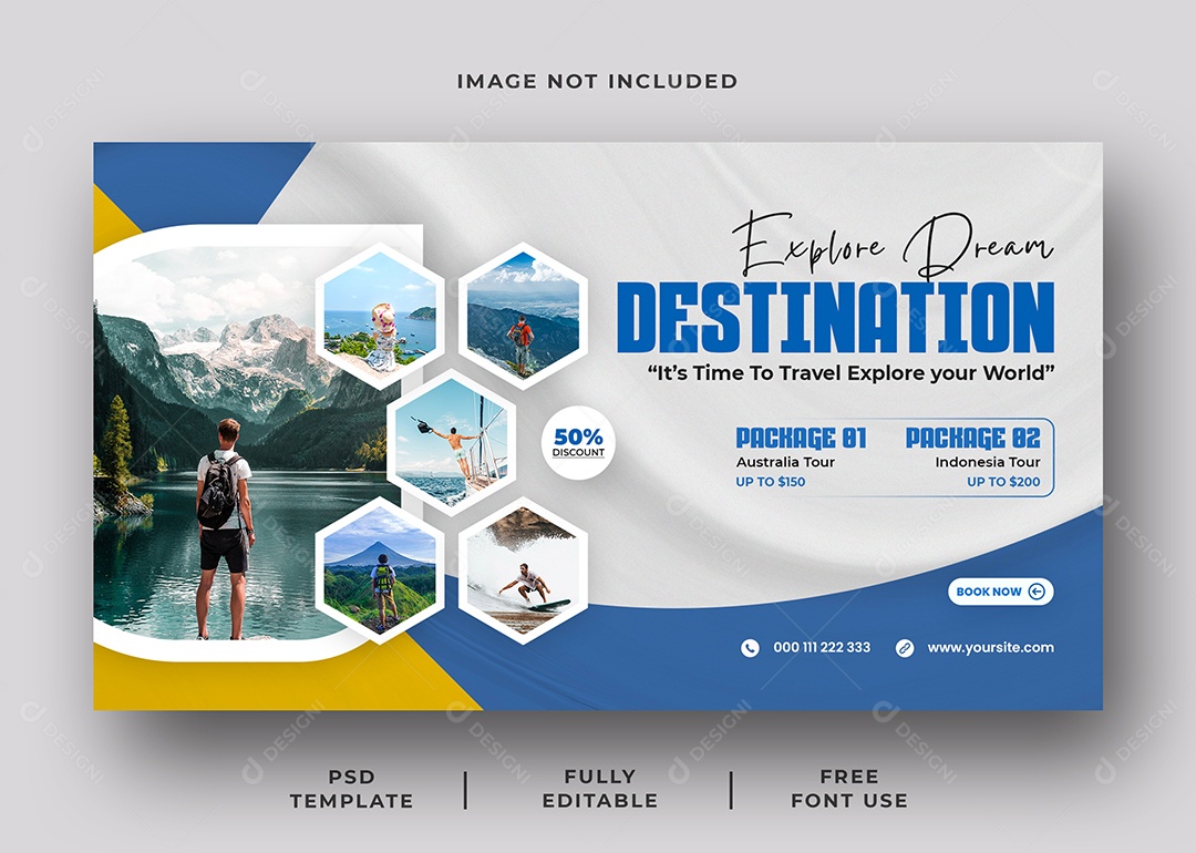 Banner Agência de Viagem Social Media PSD Editável