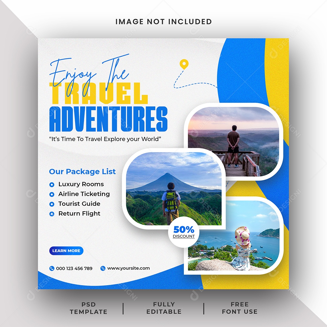 Banner Agência de Viagem Social Media PSD Editável