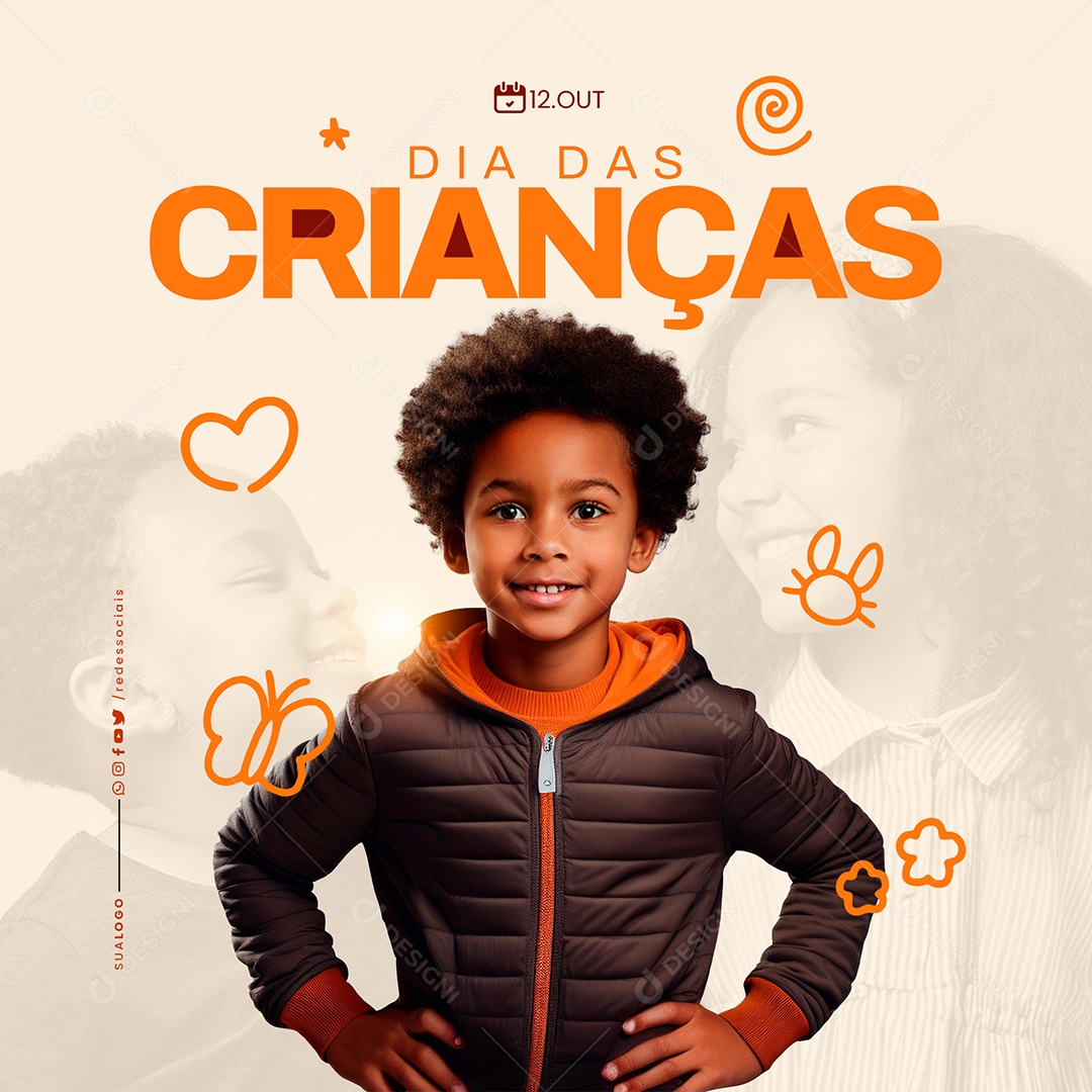 Story Feliz Dia das Crianças 12 de Outubro Social Media PSD Editável
