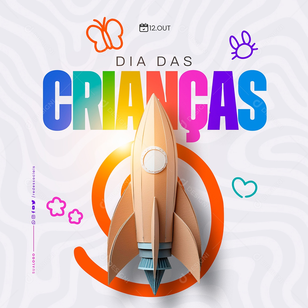 Story Feliz Dia das Crianças 12 de Outubro Social Media PSD Editável