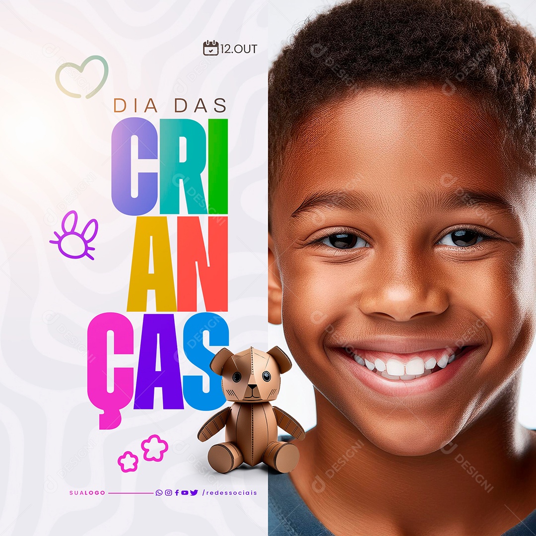 Story Feliz Dia das Crianças 12 de Outubro Social Media PSD Editável