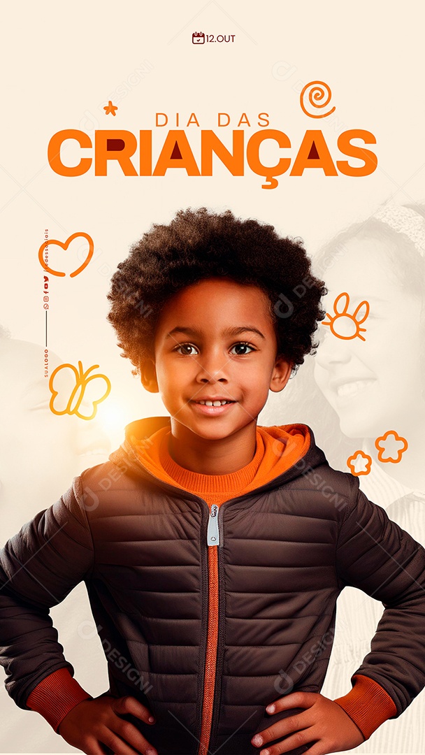 Story Feliz Dia das Crianças 12 de Outubro Social Media PSD Editável