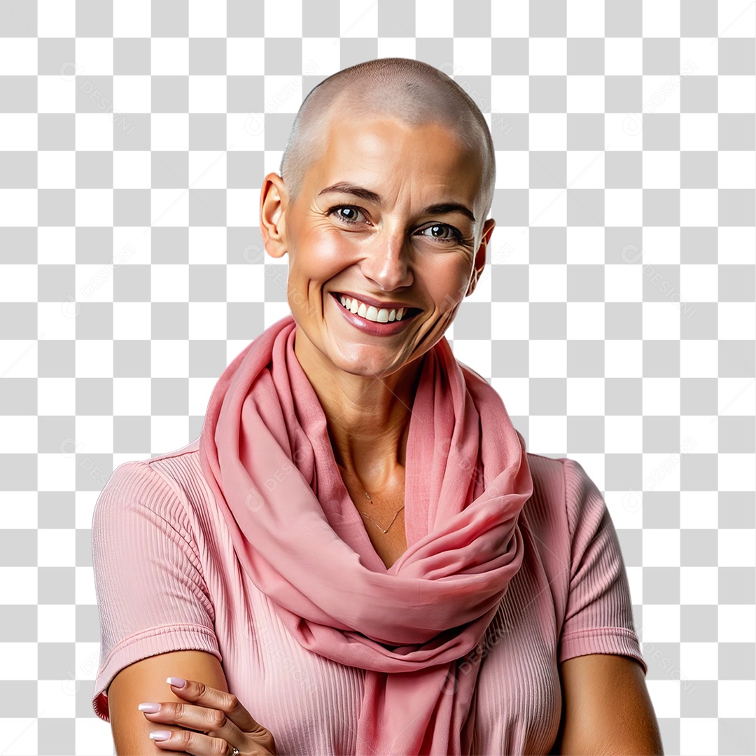 Mulher de Rosa Outubro Rosa Mês de Conscientização Sobre o Câncer de Mama PNG Transparente