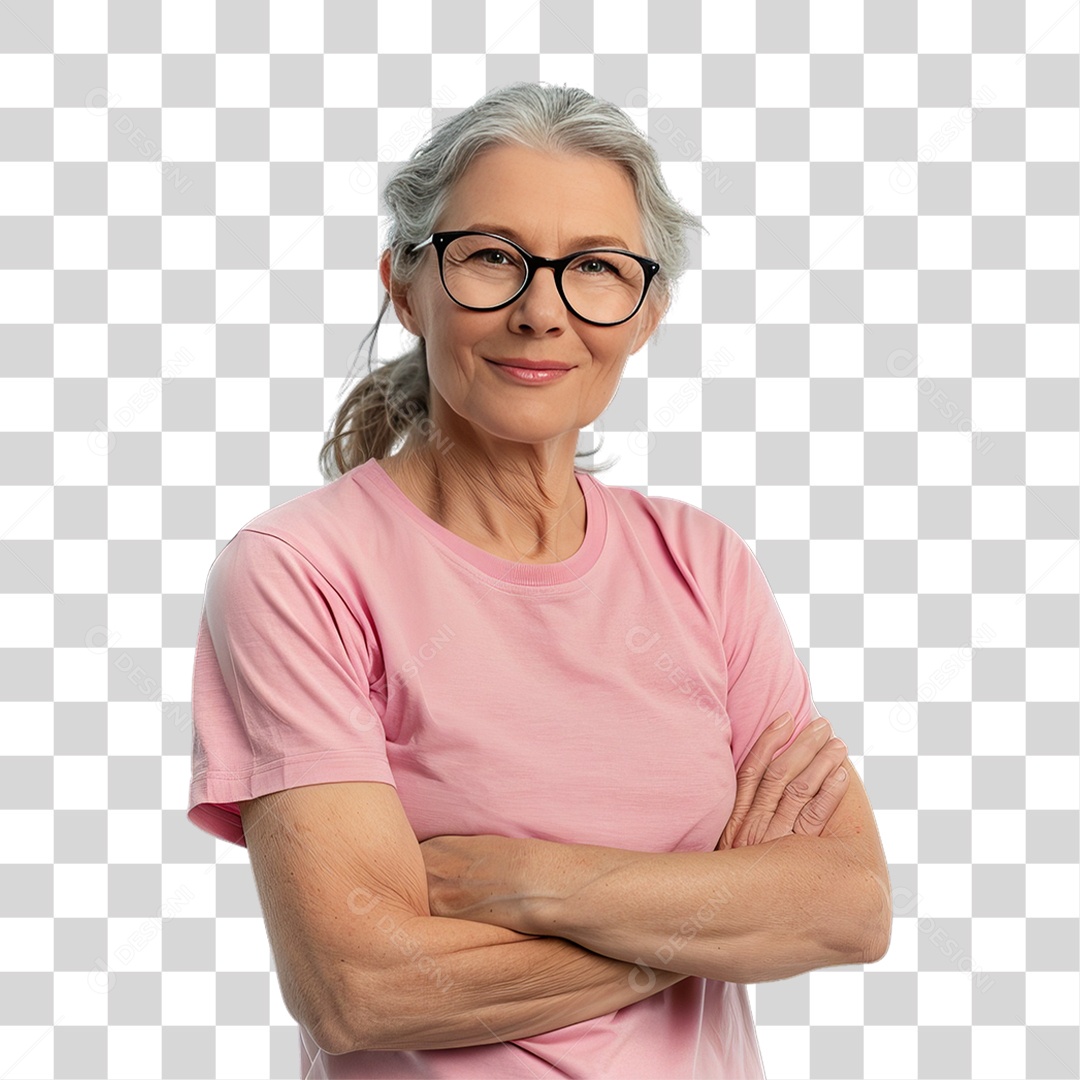 Mulher de Rosa Outubro Rosa Mês de Conscientização Sobre o Câncer de Mama PNG Transparente