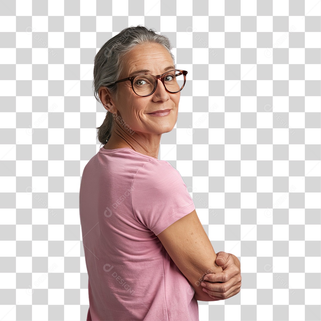 Mulher de Rosa Outubro Rosa Mês de Conscientização Sobre o Câncer de Mama PNG Transparente