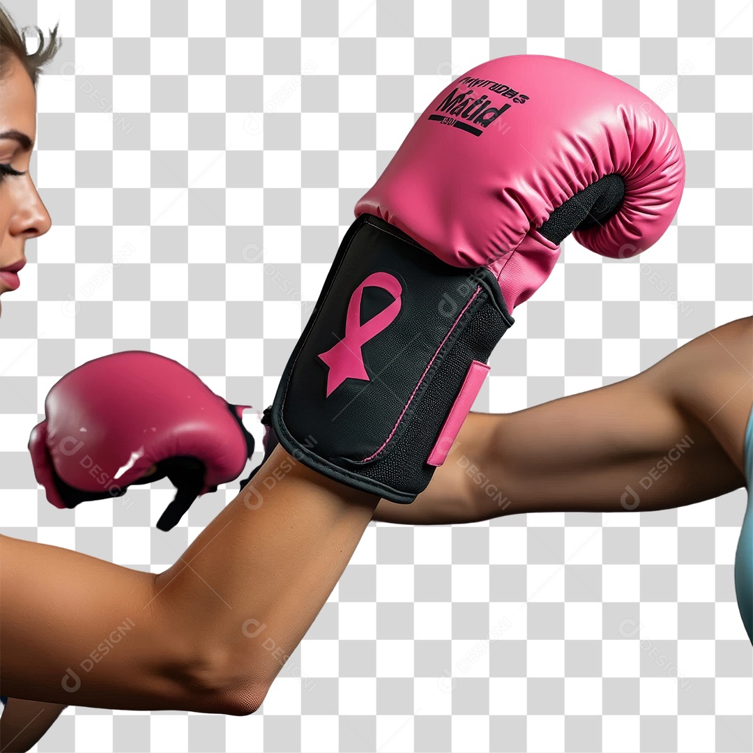 Luva Rosa Outubro Rosa Mês de Conscientização Sobre o Câncer de Mama PNG Transparente