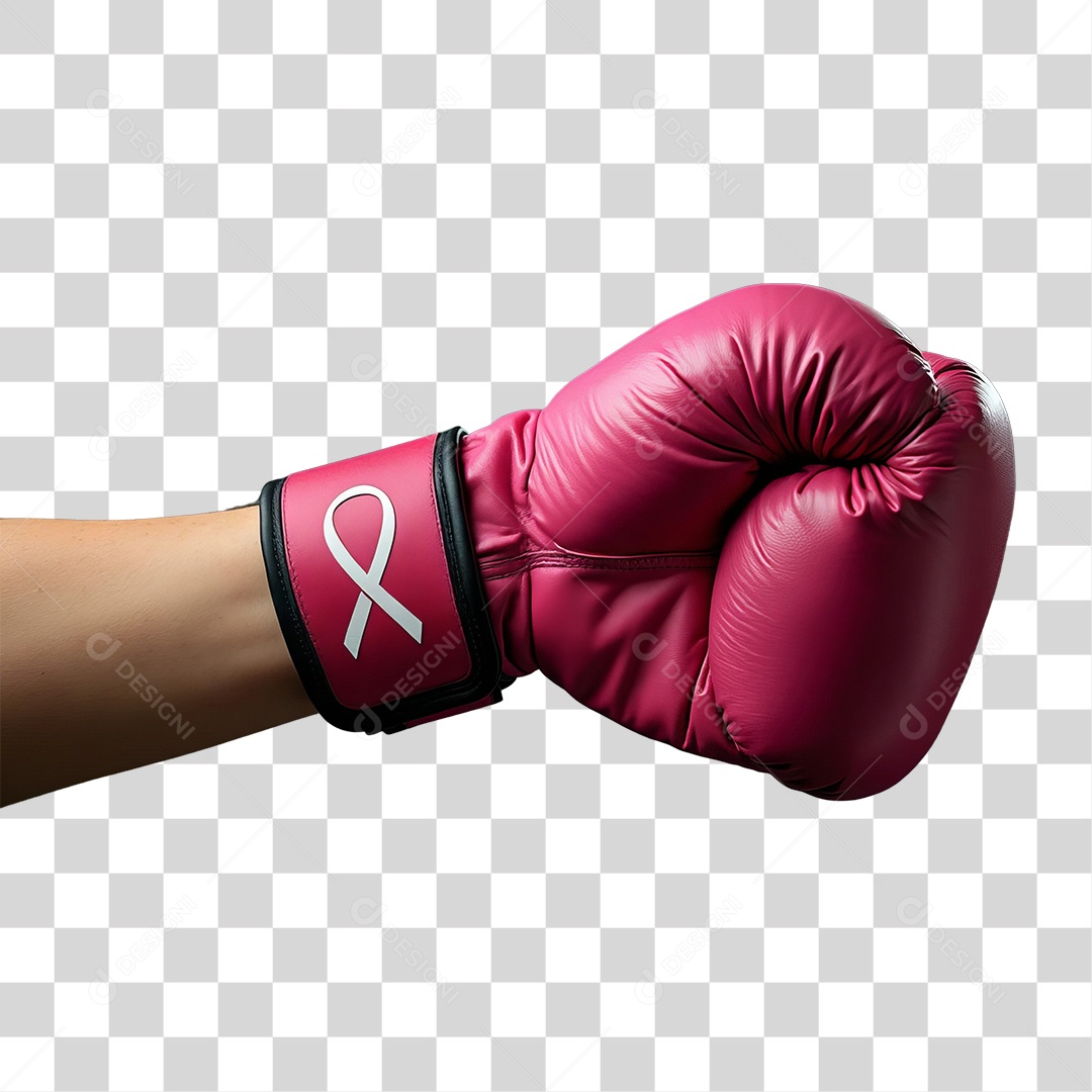 Luva Rosa Outubro Rosa Mês de Conscientização Sobre o Câncer de Mama PNG Transparente