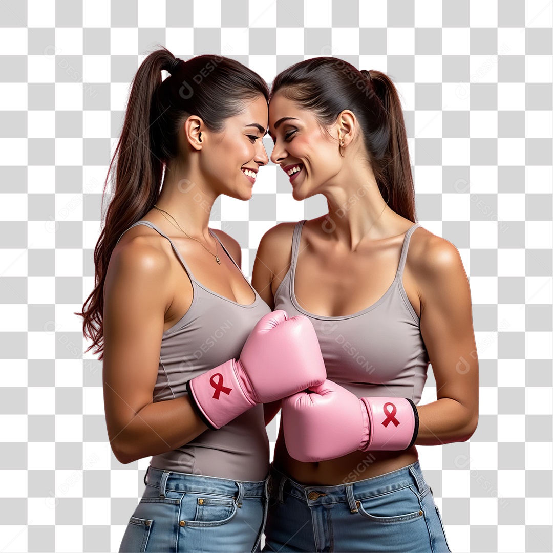 Mulher de Rosa Outubro Rosa Mês de Conscientização Sobre o Câncer de Mama PNG Transparente