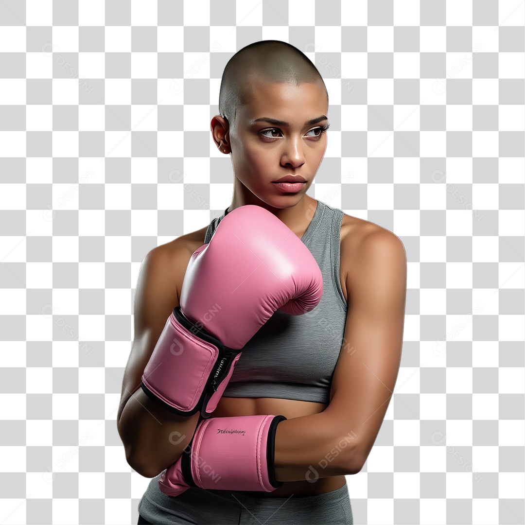 Mulher de Rosa Outubro Rosa Mês de Conscientização Sobre o Câncer de Mama PNG Transparente