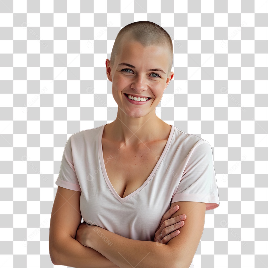 Mulher Outubro Rosa Mês de Conscientização Sobre o Câncer de Mama PNG Transparente