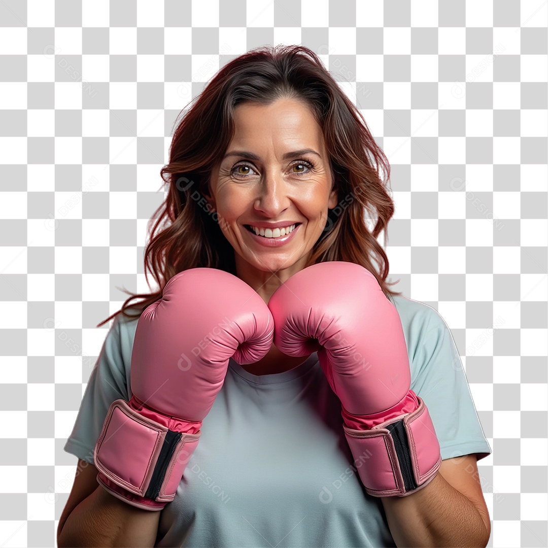 Mulher de Rosa Outubro Rosa Mês de Conscientização Sobre o Câncer de Mama PNG Transparente