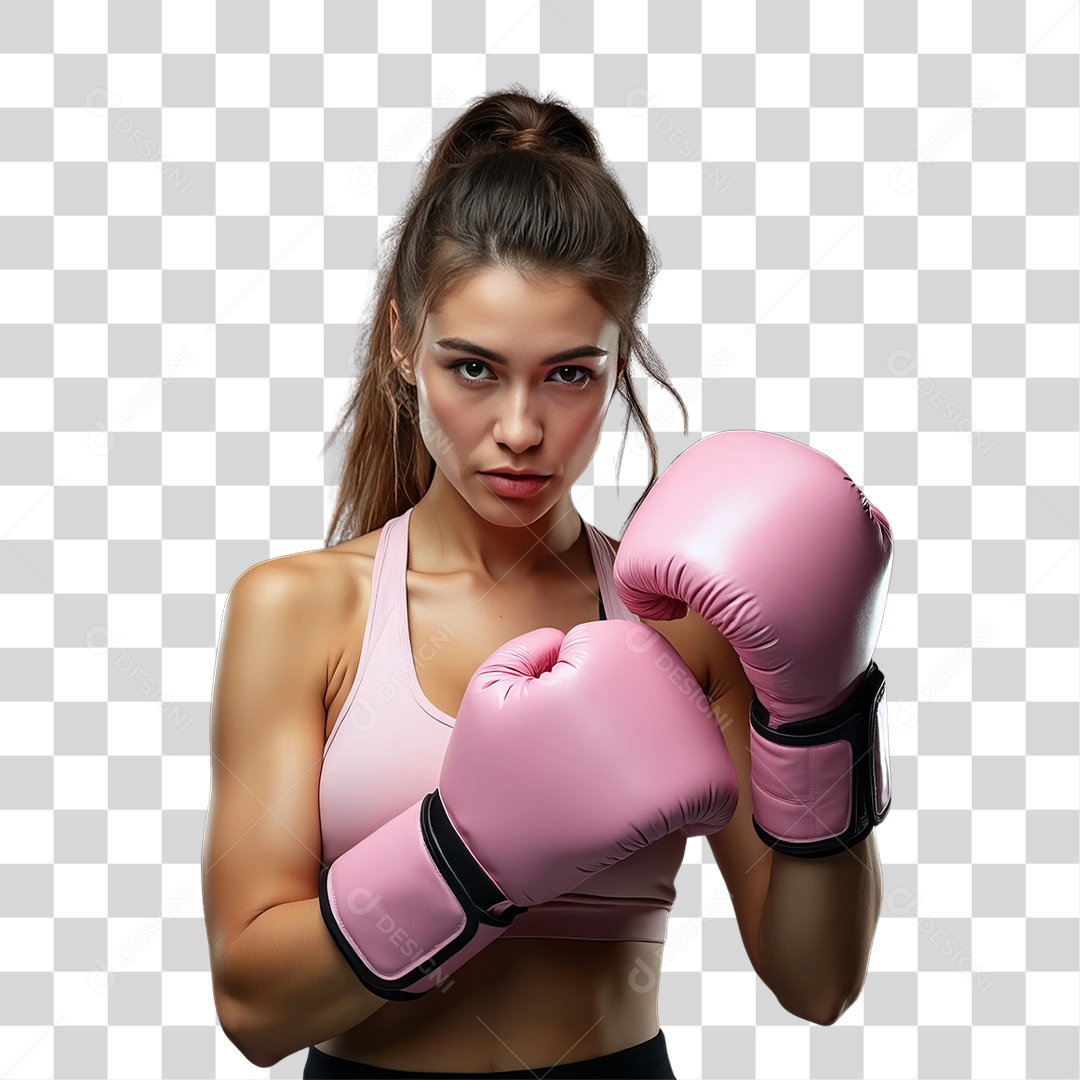 Mulher de Rosa Outubro Rosa Mês de Conscientização Sobre o Câncer de Mama PNG Transparente