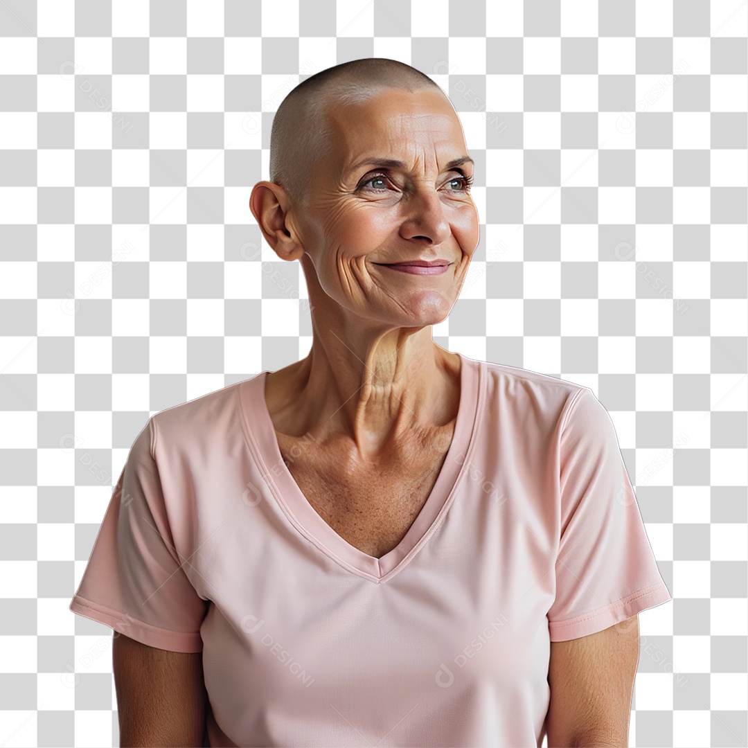 Mulher de Rosa Outubro Rosa Mês de Conscientização Sobre o Câncer de Mama PNG Transparente