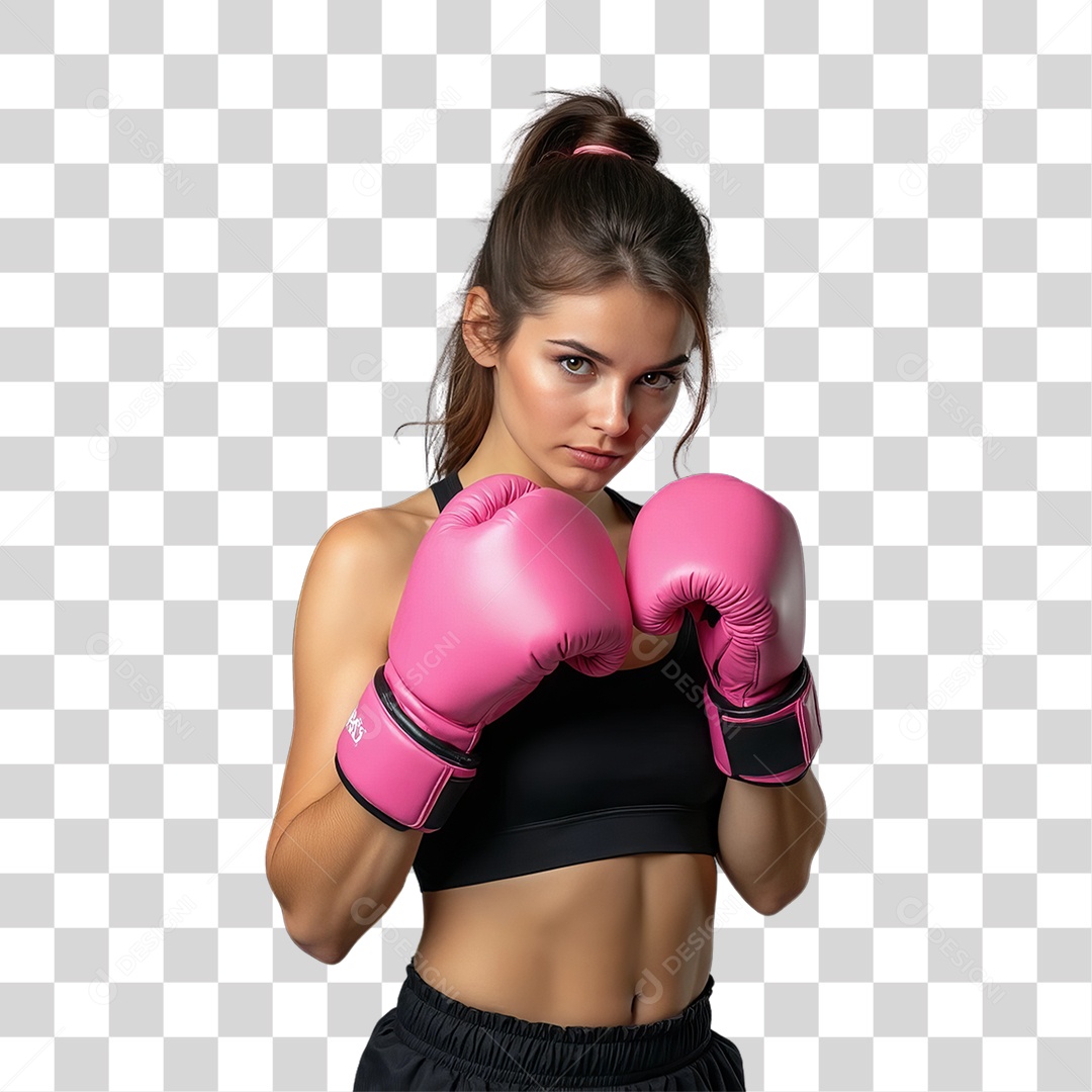 Mulher de Rosa Outubro Rosa Mês de Conscientização Sobre o Câncer de Mama PNG Transparente