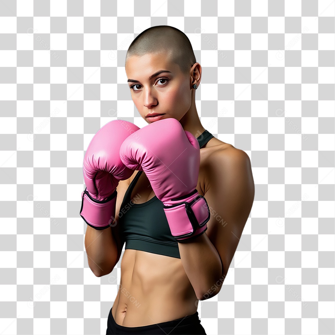 Mulher de Rosa Outubro Rosa Mês de Conscientização Sobre o Câncer de Mama PNG Transparente