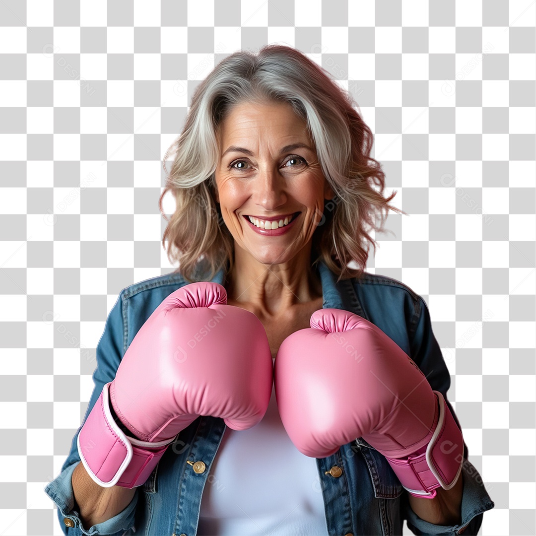 Mulher de Rosa Outubro Rosa Mês de Conscientização Sobre o Câncer de Mama PNG Transparente