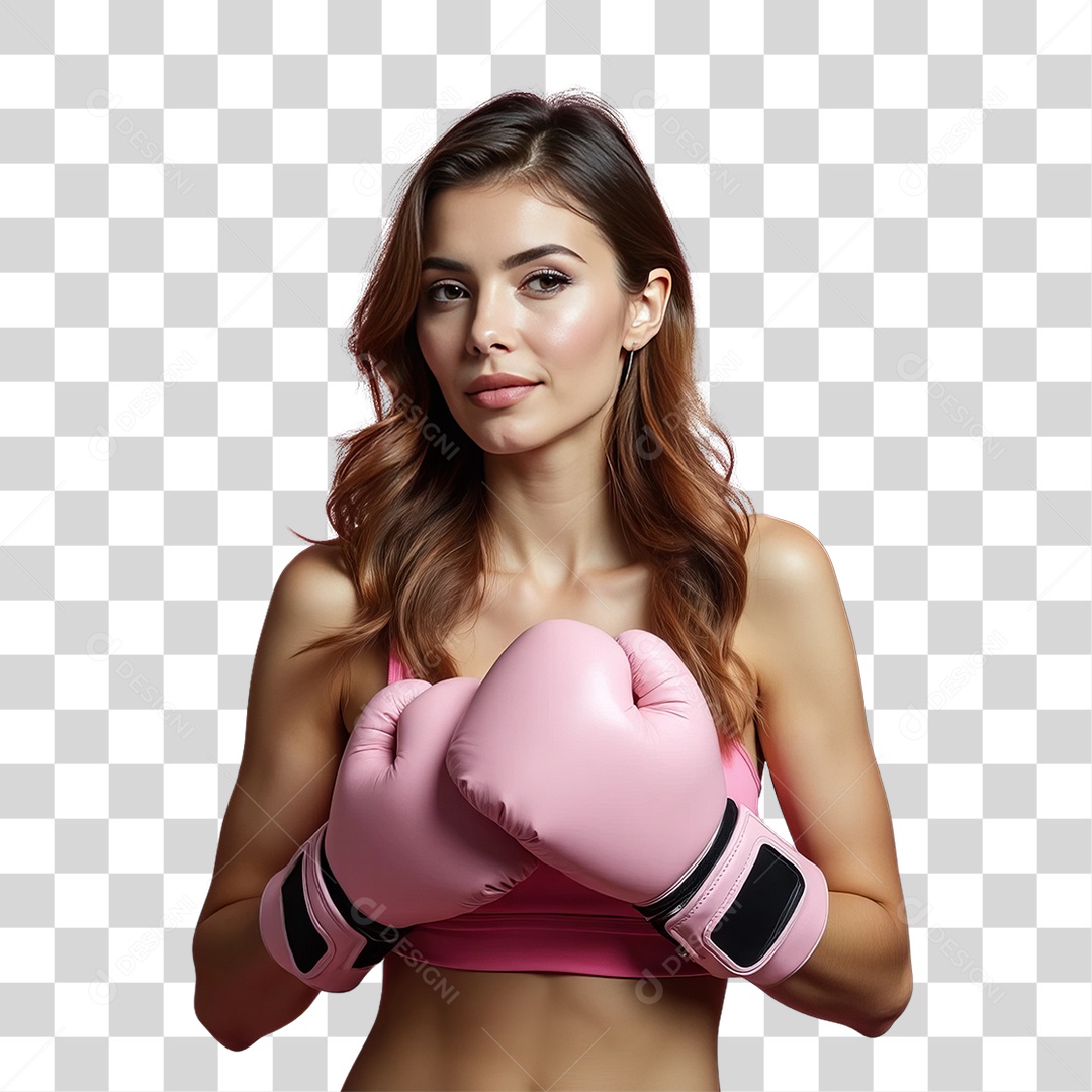 Mulher de Rosa Outubro Rosa Mês de Conscientização Sobre o Câncer de Mama PNG Transparente